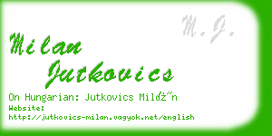 milan jutkovics business card